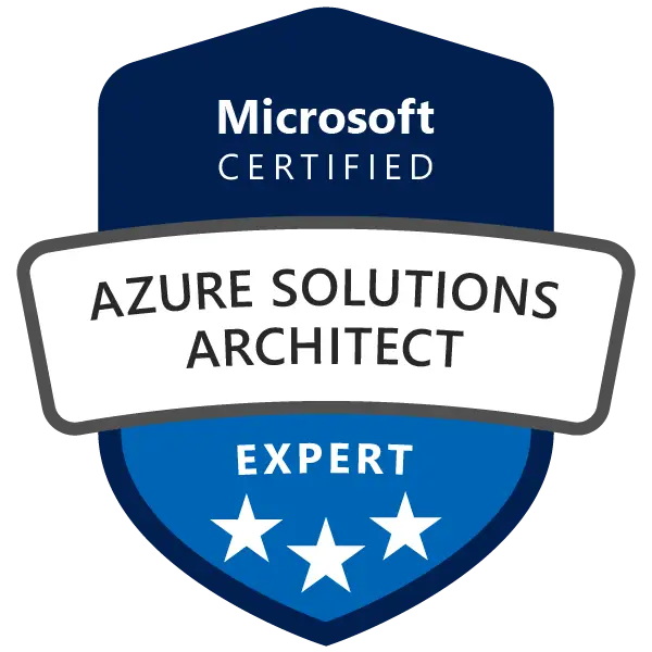 Logo certificação AZ-305 Azure Solutions Architect