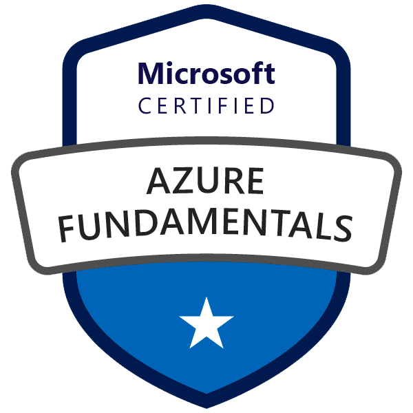 Logo certificação AZ-900 Azure Fundamentals