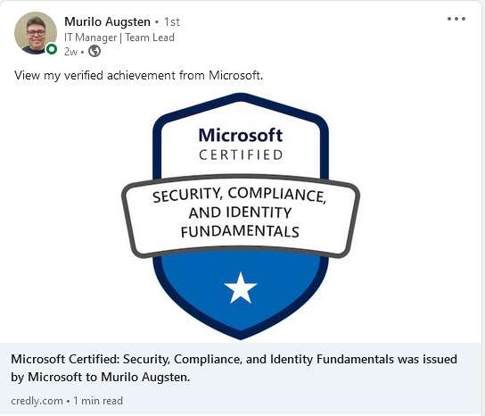 Resultado de aluno no Desafio Azure 30 Dias 5